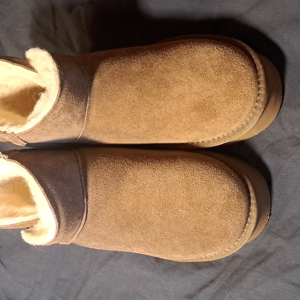 NWOT Bearpaw Women's Toni Zip Side Brown Platform Size 9 Boot - Picture 7 of 14